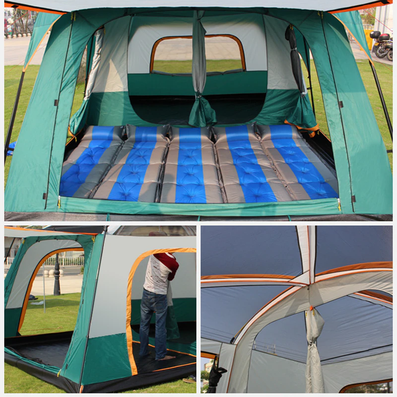 Cheap Goat Tents Large Camping Tent Two Story Outdoor 2 Living Rooms And 1 Hall High Quality Outdoor Family Camping Tent Large Space Tent For5 12   